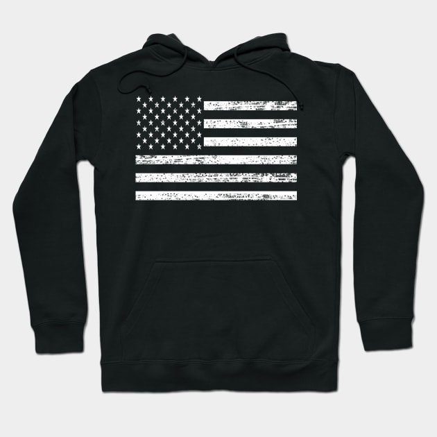 Patriotic Subdued American Flag Hoodie by abbottcartoons